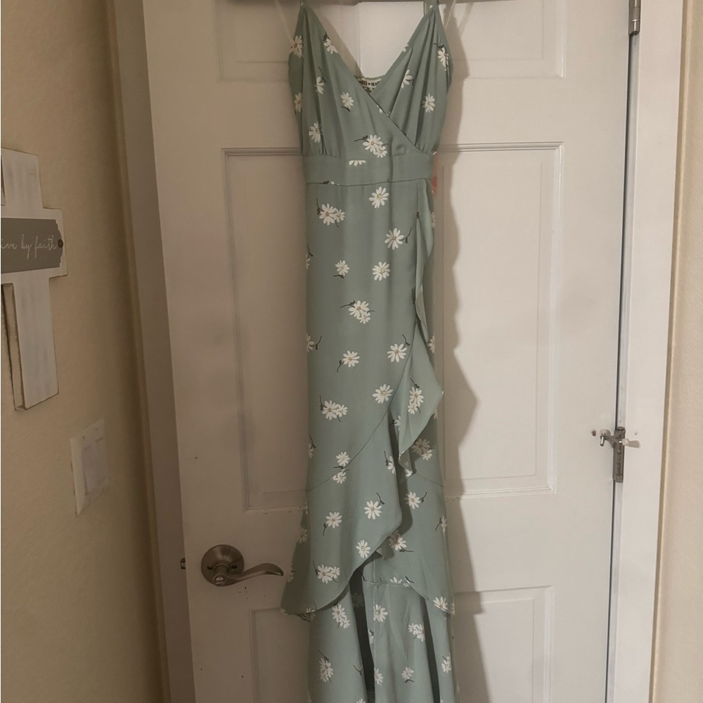 Floral Green Maxi Dress